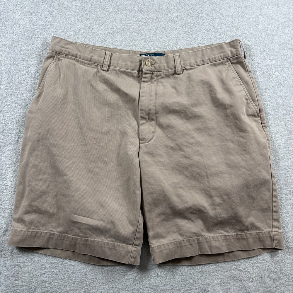 Polo Ralph Lauren Prospect Shorts Men 38 Beige Cotton Performance Classic Preppy